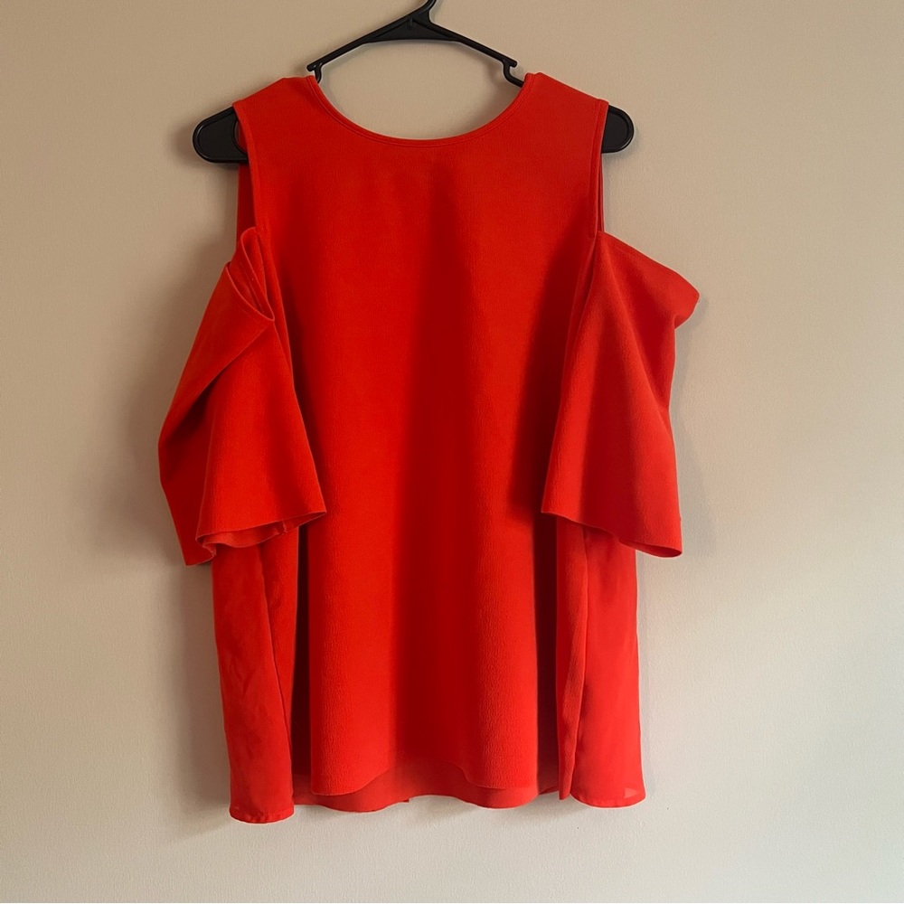Worthington. XL. Orange Cold-Shoulder Blouse